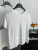 Camiseta de Manga Curta Bordada Zebra Moda Coreana Verão 2026 para Mulheres, Camiseta Básica Simples Versátil Gola Redonda, Top com Ombro Normal