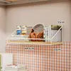 Estante de almacenamiento de pared para dormitorio, organizador de mesita de noche de pared sin taladro para estudiantes, solución de almacenamiento de pared para literas superiores
