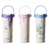 Taza Termo de Acero Inoxidable con Asa y Doble Popote, Taza de Viaje con Logo, Taza de Regalo para Reunión Anual, Personalización de Taza Termo