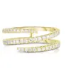 Changwin Cruce de deseos Anillo de Tres Círculos Más Vendido con Diamantes Moda Europea y Americana Anillo Creativo de Diamante Microincrustado