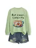 Pero primero caefcito Amazon eBay sitio independiente casual, cómoda, versátil sudadera de otoño e invierno para mujer
