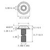 Tornillo hexagonal de acero inoxidable 304 con cabeza redonda y junta SO7380-2 cabeza de lenteja con junta tornillo para máquina M3M4M5M6
