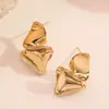 Pendientes de Personalidad de Venta Caliente Transfronterizos Aogu con Chapado en Oro de 18 Quilates, Diseño Geométrico Irregular, Pendientes de Acero Inoxidable a la Moda para Mujer