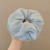 Lazo para coleta dulce y versátil para mujer, Cuerda para el pelo simple y elegante, Scrunchie de gran tamaño para verano, Accesorio para el pelo fresco y simple