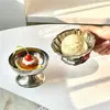 Taza de Postre Retro de Acero Inoxidable 304, Bol para Helado de Aspecto Elevado Estilo Palacio, Taza para Pudín, Taza para Helado, Vaso para Malteada