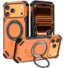 Soporte Magnético, Armadura Giratoria Resistente al Viento, Funda Anti-Caídas en las Cuatro Esquinas para iPhone Compatible con Iphone17Promax/16/15