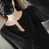Primavera 2026 Nuevo Estilo Suéter de Lana Cárdigan para Mujer Color Sólido Camisola Tejida Conjunto de Dos Piezas Traje Sencillo