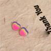 Super Piruleta ~ yyds Dulce Viento Fresco Pendientes Arcoíris Pendientes Avanzados para Mujer Pendientes de Diseño Nicho para Agujeros en las Orejas