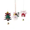 Árbol de Navidad Grande de Fieltro de Lana Decoración Colgante de Regalo Colgante Pequeño Coche de Navidad Colgante Decoración Navideña Colgante de Campana
