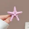 Pinza para el pelo de vacaciones de verano en la playa para mujer, Pasador de estrella de mar colorido, Estilo dulce y de alta gama, Exquisito accesorio para el pelo de estilo coreano para fotos