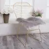 Silla de Comedor de Hierro Hueco de Felpa Imitación Silla Popular de Ancla de Internet Silla de Ocio para Computadora Taburete Cojín Redondo Cojín Cuadrado Manta