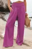 ¡En stock! 2026 Primavera/Verano Europeo y Americano Aliexpress Amazon Casual de Pierna Ancha de Algodón y Lino Populares Holgados Largos para Mujer
