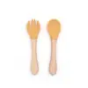 Amazon comercio electrónico transfronterizo grado alimenticio vajilla para alimentación de bebés tenedor infantil tenedor de entrenamiento para comer juego de cucharas