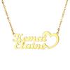 Collar personalizado de acero de titanio con nombre de amor, corte personalizado, tendencia de moda, collar de acero inoxidable 304 con letras personalizadas