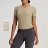 Camiseta de manga corta Athena Lulu Lanjing Modal Henry para mujer, con cuello en V, para yoga, deportes y fitness