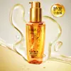 Aceite Esencial de Cuidado Capilar de Lujo Leeqej Repara Cabello Permanentado, Teñido, Suaviza Cabello Seco y Encrespado Botella Pequeña Dorada Mejora y Repara el Cabello Dañado
