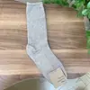 Calcetines Etna para Mujer Importados de Dongdaemun, Corea del SurDe Media Caña Lisos Acanalados Otoño e Invierno Nuevos Calcetines de Algodón en Gris al por Mayor