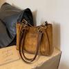 Bolsa Tote para Mulheres 2026 Nova Bolsa de Ombro para o Trabalho de Grande Capacidade Outono e Inverno Fosca Retrô Bolsa de Ombro Acolchoada Bolsa de Aula