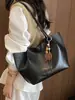 Moda transfronteriza, bolso tote liso de alta gama para mujer, gran capacidad, casual y elegante, bolso de axila, versátil para ir al trabajo, bolso de hombro