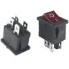 Interruptor Basculante Vermelho de 4 Pinos e 2 Velocidades Kcd1-104 com Luz 15*21mm Cqc Ce Cb Tuv Iec