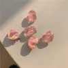 Pinza para el Cabello con Forma de Flor y Lazo Rosa en Forma de Corazón para Mujer 2026 Nuevo y Moderno Pinza Pequeña con Flecos