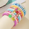 Pulsera Rosa del Día de San Valentín Pulsera de Perlas con Cara Sonriente de Cuentas Dulce Regalo Joyería para Pareja Regalo de Cumpleaños para Niñas