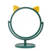 Espejo de Mesa con Orejas de Gato para Dormitorio de Niñas, Espejo Giratorio de Princesa de Alta Definición, Espejo de Belleza