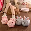 Pantuflas de Algodón para Niños Conejito de Invierno, Cálidas y Forradas de Felpa, para Niños y Niñas, Pantuflas Caseras Lindas y Acogedoras para Padres e Hijos
