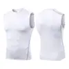Ropa deportiva transpirable para hombre, chaleco sin mangas ajustado estampado, para deportes de verano, fitness