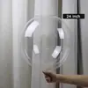 TF10 18 20 24 36 pulgadas de ancho diámetro versión transparente elástica bola de onda Globo de rosa de网红 al por mayor