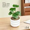 Plantas em vaso em miniatura de folha verde, folhagem artificial, mini bonsai, decoração de casa, ornamentos internos, folhagem artificial no atacado