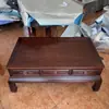 Mesa de centro grande em treliça de abacaxi de madeira maciça para apartamento pequeno mesa de centro retangular mesa de canto jacarandá todo jacarandá dourado mesa lateral de sofá