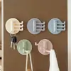 Gancho Adhesivo de 3 Ganchos Fuertes para Toallas, sin Perforaciones, para Azulejos de Cocina, Baño, Rotatorio, de 3 Ramas, Gancho de 3 Garras
