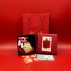 Colgante Cuadrado de Oro Puro 999, Dios de la Riqueza, Colgante Creativo y Personalizado, Accesorio para Cadena de Teléfono, Regalo Más Vendido