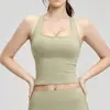 Nuevo Chaleco Deportivo Estilo Transfronterizo de Tela Cepillada con Espalda Cruzada para Mujer, Ajustado de Secado Rápido Casual para Fitness Yoga, Personalizable