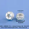 Espaçadores de contas cor de prata em prata 999 pura, suportes de contas, acessórios para joias de pulseira e colar DIY, contas soltas, acessórios atacado