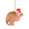 2023 Cruzamento de Fronteiras Natal Pequeno Animal Esquilo Ouriço Pingente Árvore de Natal Decoração de Carro Decoração de Casa