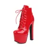 Botines cortos de estampado de serpiente, de tacón alto, talla grande, estilo europeo y americano, zapatos de plataforma impermeables para mujer Z37
