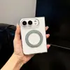 Funda de teléfono con soporte magnético plegable 18D para iPhone Duo, Funda protectora transparente de cobertura total para Apple 18D