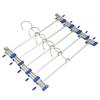 Cabide para Calças Presilha para Calças Cabide Doméstico de Aço Inoxidável para Calças Presilha Multifuncional para Calças Telescópica Mágica Antiderrapante Prendedor de Roupas/Saias para Guarda-Roupa