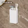 Estante de Almacenamiento para Peine y Maquinilla de Afeitar de Baño, Montaje en Pared, Portacepillos de Dientes y Pasta de Dientes sin Taladro para Baño y Tocador