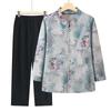 Vestido de Primavera para Mulheres Idosas Camisa de Sete Pontos para Esposa de Mãe Vestido de Verão Camisa de Manga Média Avó de 70 anos 80 anos Terno Vestido Tang