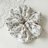 Nuevo scrunchie floral estilo coreano para mujer, liga para moño de alta gama, alta elasticidad, accesorio para el cabello de verano