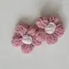 Flor de Pompom Flor de Crochê Flor de Tricô Pura Feita à Mão DIY Flor de Crochê para Roupas Acessórios de Cabelo Materiais e Acessórios