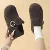 Sapatos Birkenstock de Pelúcia Lã Espessados Dupla Utilização Novos Versáteis Femininos de Algodão Aumento Interno de Altura Para Pessoas Baixas Inverno Pessoa Preguiçosa Quente