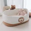 Cesta de bebê recém-nascido Bebê Desenho animado Tecido Corda de algodão Berço Cesta de armazenamento de artefato de viagem Cesta de armazenamento