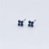 Aretes Populares de Plata Esterlina S925 de Flor de Cuatro Hojas Transfronterizos Nuevos Joyería para Orejas de Niñas Envío Directo