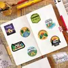 50 Pegatinas de Camping Decoración de Acampada al Aire Libre Manual iPad Funda para Teléfono Móvil Maleta Taza de Agua Decoración Pegatina Impermeable