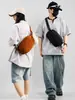 Nova Bolsa Transversal de Ombro Esportiva Casual Grande Capacidade Simples Moda Feminina Bolsa para Uso Externo Masculina e Feminina Bolsa de Tecido Impermeável Bolsa de Peito