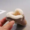 Pantuflas de felpa estilo Birkenstock para niñas, nueva colección otoño/invierno 2025, sin cordones, fáciles de poner, pantuflas de algodón de punta cerrada para niños